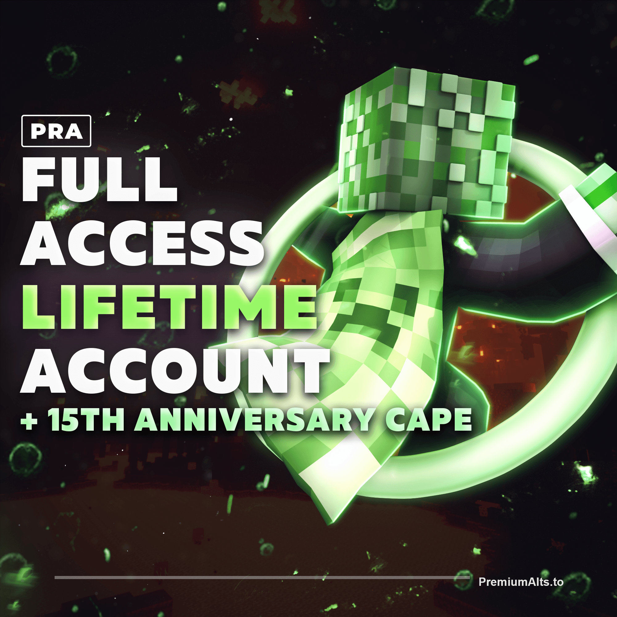 Minecraft Lifetime Full Access Account mit 15th Anniversary Cape
