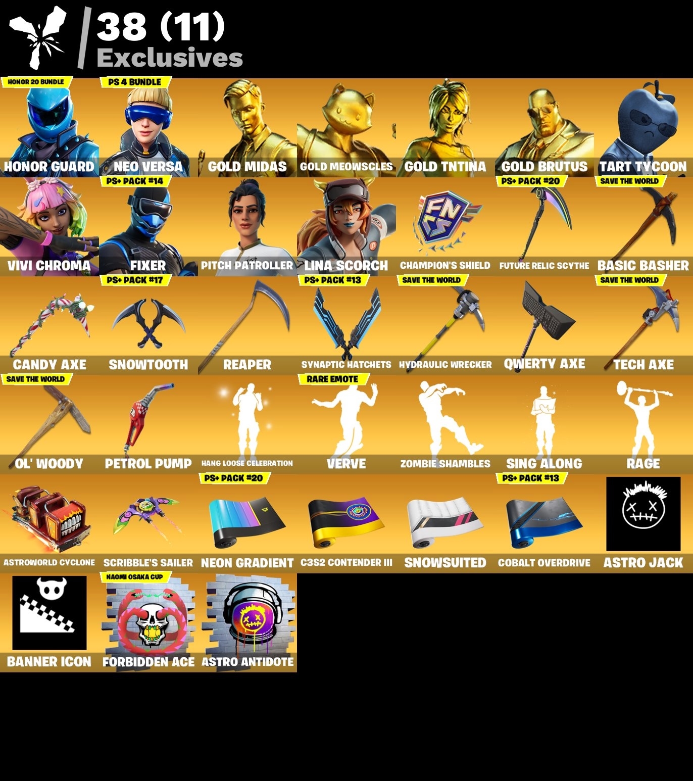 Fortnite Account - Honor Guard - 164 Skins